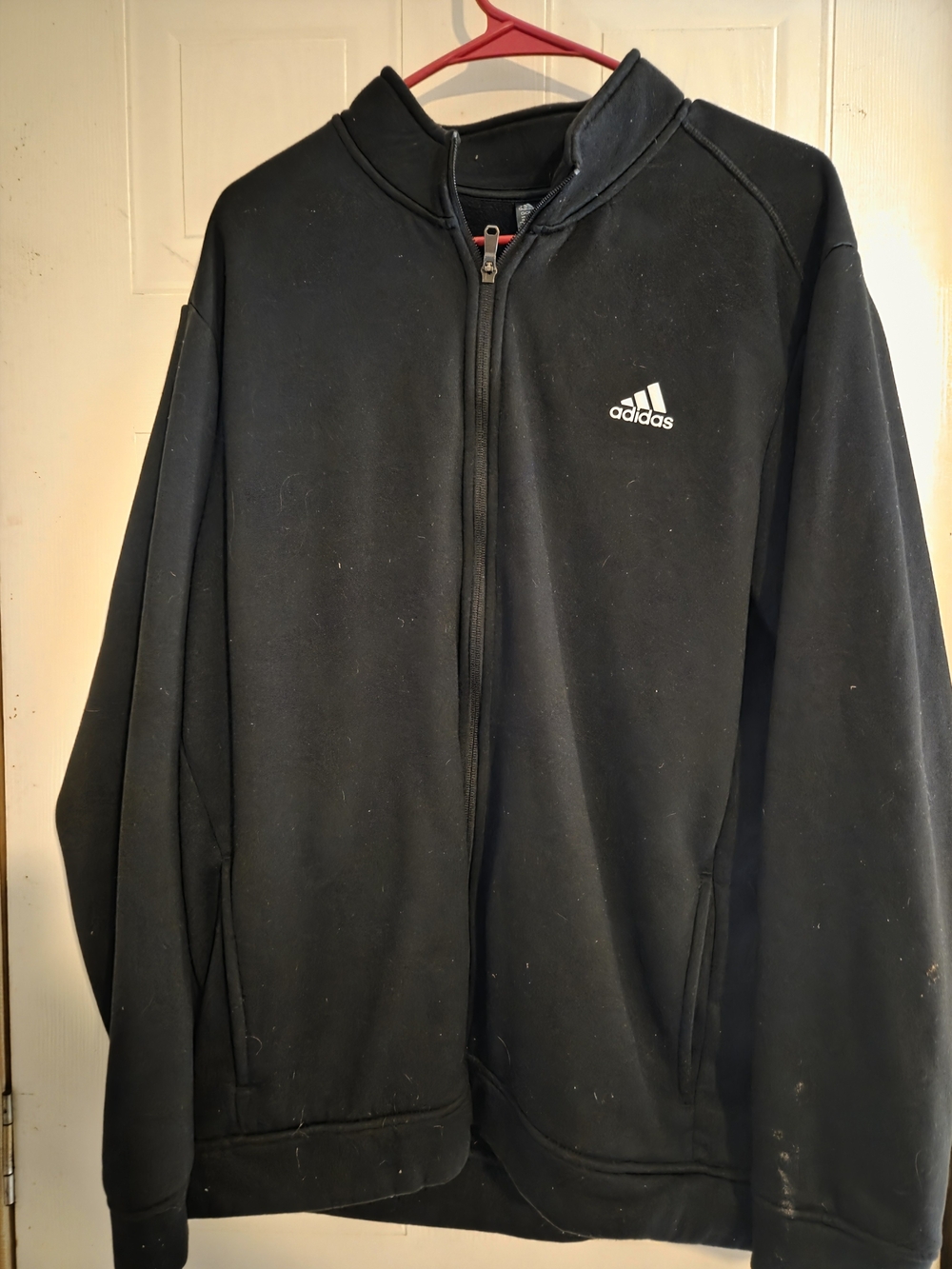 adidas Men's Black Full-Zip Track Jacket with Logo